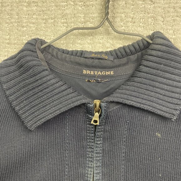 Paul & Shark Pure Wool Sweater Men's Size L Collared Half Zip Jumper Navy Read* - Picture 12 of 16